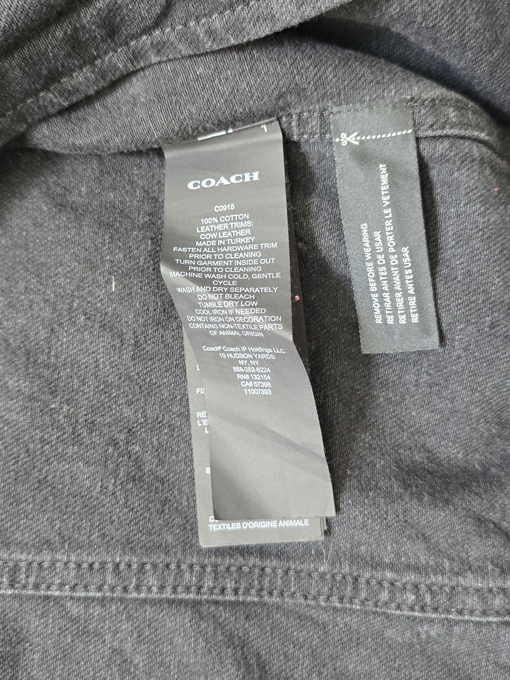 COACH Men's Black Signature Denim Jacket - Picture 6 of 11